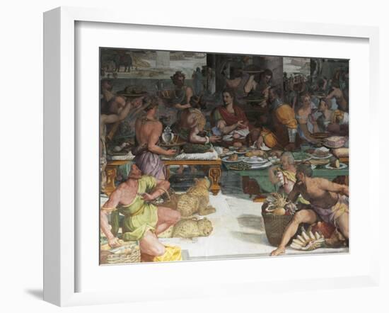Julius Caesar Receiving the Tax of Egypt-Andrea del Sarto-Framed Giclee Print