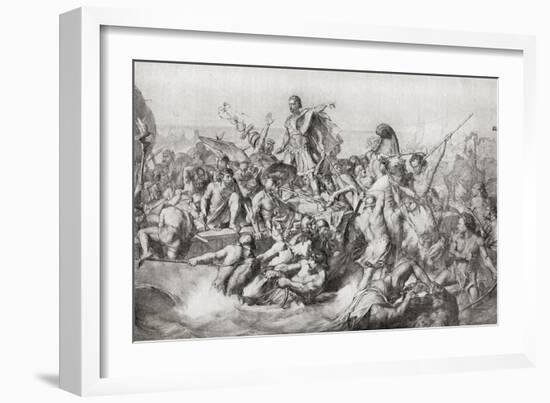 Julius Caesar's First Invasion of Britain in 55 BC-null-Framed Giclee Print