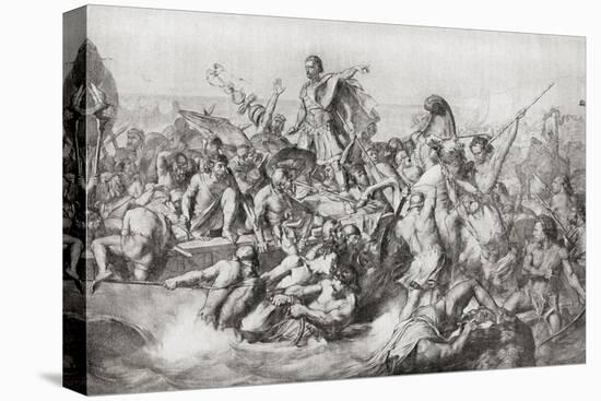 Julius Caesar's First Invasion of Britain in 55 BC-null-Stretched Canvas