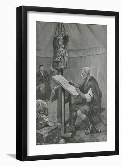 Julius Caesar's Tribute to the Belgians-Charles Mills Sheldon-Framed Giclee Print