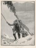 On the Klondike Trail, Gold Prospectors at the Summit of the Notorious Chilkoot Pass-Julius M. Price-Mounted Art Print