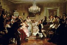 A Schubert Evening in a Vienna Salon-Julius Schmid-Framed Giclee Print