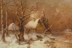 Winter Landscape-Julius Sergius Klever-Stretched Canvas