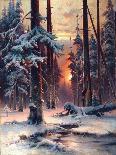 Winter Landscape-Julius Sergius Klever-Stretched Canvas