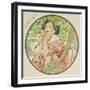 July, 1899 (Detail)-Alphonse Mucha-Framed Giclee Print