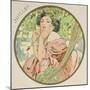 July, 1899 (Detail)-Alphonse Mucha-Mounted Giclee Print