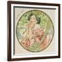 July, 1899 (Detail)-Alphonse Mucha-Framed Giclee Print