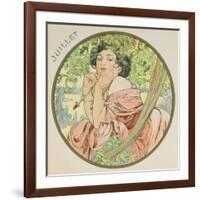 July, 1899 (Detail)-Alphonse Mucha-Framed Giclee Print