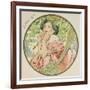 July, 1899 (Detail)-Alphonse Mucha-Framed Giclee Print