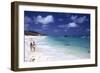 July 1973: Couple Walking on the Beach, Bermuda-Alfred Eisenstaedt-Framed Photographic Print