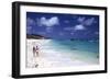 July 1973: Couple Walking on the Beach, Bermuda-Alfred Eisenstaedt-Framed Photographic Print