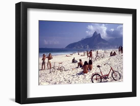 July 1973: Ipanema Beach, Rio De Janeiro-Alfred Eisenstaedt-Framed Premium Photographic Print