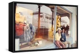 July 1973: Shopping Bermuda-Alfred Eisenstaedt-Framed Stretched Canvas