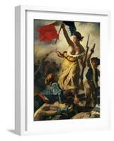 July 28th 1830, Liberty Guiding the People, Detail-Eugene Delacroix-Framed Giclee Print