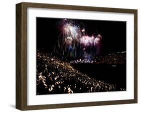 July 4, 1959: Fireworks Display at the Los Angeles Coliseum, California-Ralph Crane-Framed Photographic Print