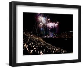 July 4, 1959: Fireworks Display at the Los Angeles Coliseum, California-Ralph Crane-Framed Photographic Print