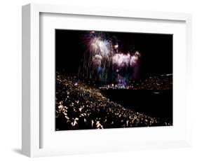 July 4, 1959: Fireworks Display at the Los Angeles Coliseum, California-Ralph Crane-Framed Photographic Print