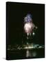 July 4, 1959: View of a Fireworks Display Above the Detroit River, Detroit, Michigan-Stan Wayman-Stretched Canvas