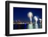 July 4Th Fireworks Show of New York City with Manhattan Midtown Skyline over Hudson River.-Songquan Deng-Framed Photographic Print