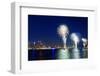July 4Th Fireworks Show of New York City with Manhattan Midtown Skyline over Hudson River.-Songquan Deng-Framed Photographic Print
