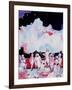 July 4Th (Macy's Fireworks) (Watered Ink & Gouache on Paper)-George Adamson-Framed Giclee Print