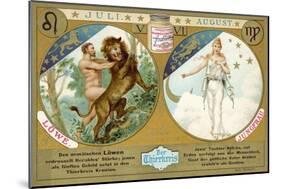 July and August: Leo and Virgo-null-Mounted Giclee Print