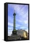 July Column and the Bastille Opera, Paris, France, Europe.-Neil-Framed Stretched Canvas