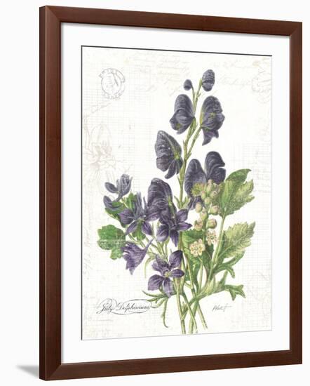 July Delphinium on White-Katie Pertiet-Framed Art Print