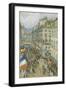 July Fourteenth, Rue Daunou, 1910-Childe Hassam-Framed Giclee Print