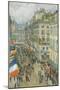 July Fourteenth, Rue Daunou, 1910-Childe Hassam-Mounted Giclee Print