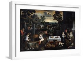 July (From the Series the Seasons), Late 16th or Early 17th Century-Leandro Bassano-Framed Giclee Print