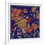 July Garden Trio III Indigo-Silvia Vassileva-Framed Art Print