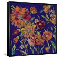 July Garden Trio III Indigo-Silvia Vassileva-Framed Stretched Canvas