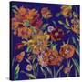 July Garden Trio III Indigo-Silvia Vassileva-Stretched Canvas