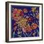 July Garden Trio III Indigo-Silvia Vassileva-Framed Art Print