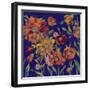 July Garden Trio III Indigo-Silvia Vassileva-Framed Art Print