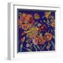 July Garden Trio III Indigo-Silvia Vassileva-Framed Art Print