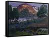 July night in the garden-Harald Oscar Sohlberg-Framed Stretched Canvas