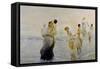 July (On Beach), 1893-1894-Ettore Tito-Framed Stretched Canvas