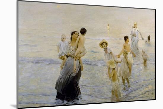 July (On Beach), 1893-1894-Ettore Tito-Mounted Giclee Print