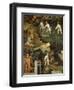 July or Leo with Courtiers Outside Manor House and Peasants with Scythes and Rakes (Detail)-Venceslao-Framed Giclee Print