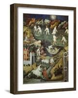 July or Leo with Courtiers Outside Manor House and Peasants with Scythes and Rakes-Venceslao-Framed Giclee Print