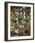 July or Leo with Courtiers Outside Manor House and Peasants with Scythes and Rakes-Venceslao-Framed Giclee Print