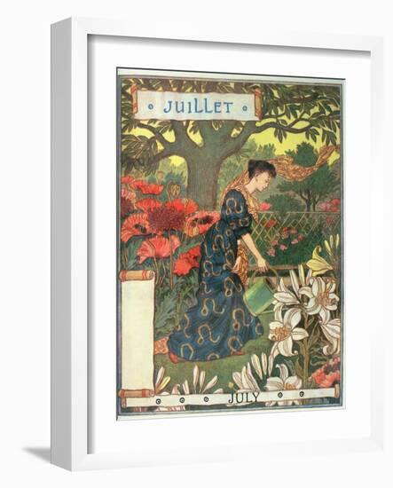 July-Eugene Grasset-Framed Premium Giclee Print