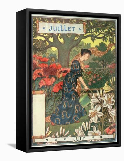 July-Eugene Grasset-Framed Stretched Canvas