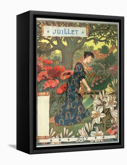 July-Eugene Grasset-Framed Stretched Canvas