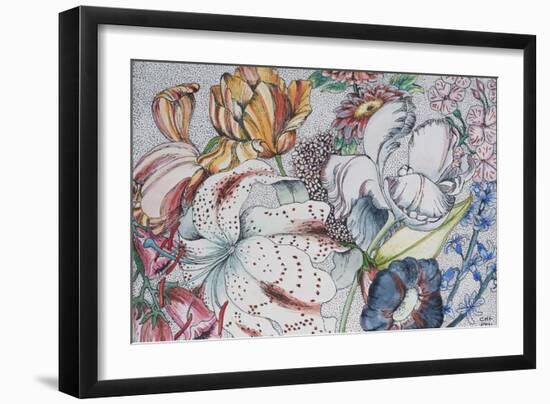 Jumbled Flowers, 1991-Carolyn Hubbard-Ford-Framed Premium Giclee Print