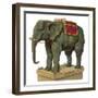 Jumbo Standing Ready to Give Someone a Ride-null-Framed Art Print