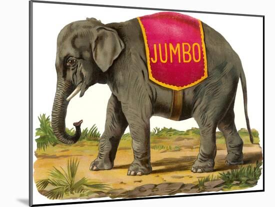 Jumbo the Elephant-null-Mounted Art Print