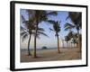 Jumeirah Beach and the Burj Al Arab Hotel, Dubai, United Arab Emirates, Middle East-Amanda Hall-Framed Photographic Print